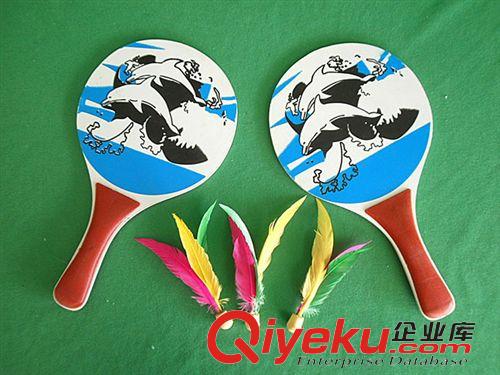 其他戶外休閑 熱銷供應(yīng) 沙灘板球 三毛球 板羽球組 三毛球拍 毽子羽毛球原始圖片2