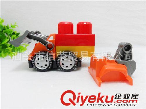 益智玩具 兒童益智類積木 益智積木車配 （工程車）