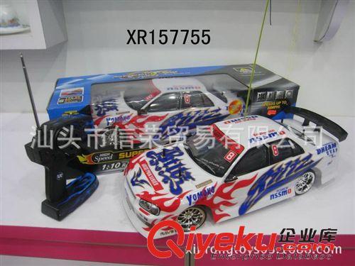 遙控系列 1:10PVC彩印車殼五通遙控車 遙控玩具 帶4PCS紅藍雙閃輪轂燈原始圖片2
