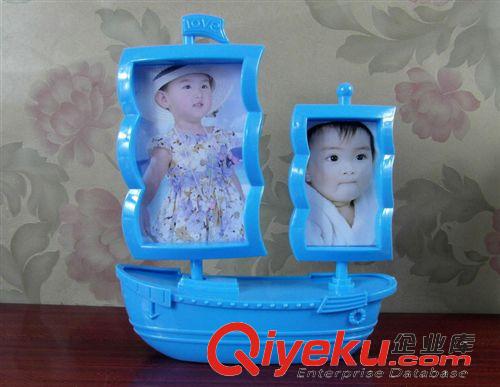 創(chuàng)意相框 精致兒童相框 小帆船相架 音樂上弦自動(dòng)旋轉(zhuǎn)5寸3寸相片原始圖片2