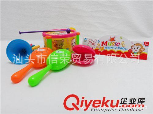 樂器系列 卡通鼓+沙錘+123喇叭 +漢堡 益智早教兒童打擊樂器組合原始圖片3