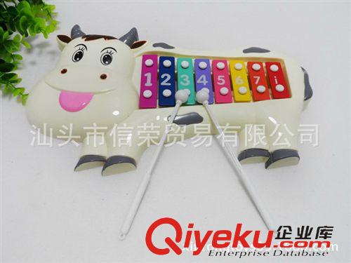 樂器系列 廠家直銷批發 兒童益智樂器類玩具 卡通奶牛八音敲琴原始圖片3