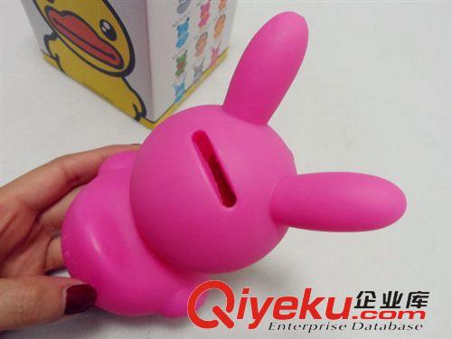 禮品擺件 兒童生日禮物禮品批發可愛卡通可拆節洋紅色兔子鴨子存錢罐儲蓄罐原始圖片3