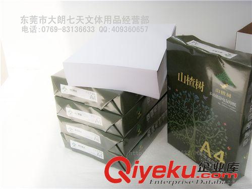 紙制品 七天文體 山楂樹80克/A4 500頁木漿靜電復(fù)印紙 打印紙10包/箱