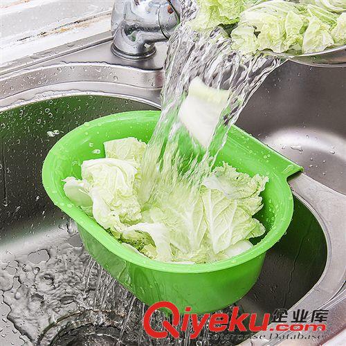 5月新品 創(chuàng)意可掛式水槽瀝水籃 廚房塑料收納籃 水果蔬菜瀝水掛籃 150g