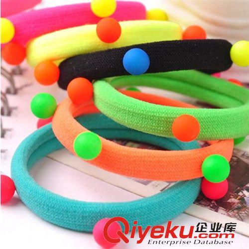 飾品 義烏飾品 韓國亞克力糖果色球球發圈 扎頭皮筋發圈