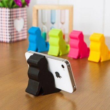 數碼周邊 韓版卡通動物手機座 塑料手機支架 小貓造型iPad支架原始圖片3