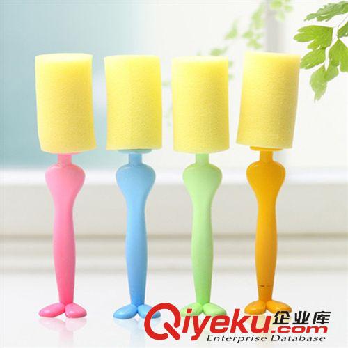 夏季熱銷貨源 T紳士先生杯刷  長柄洗杯刷 創意清潔用具  海綿帶手柄刷子  23g原始圖片2