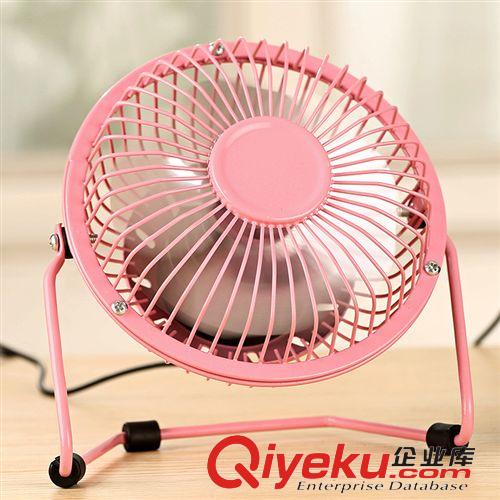 夏季熱銷貨源 T 4寸USB鐵藝風扇電腦散熱靜音學生辦公電扇金屬鋁葉  風扇 330g原始圖片3
