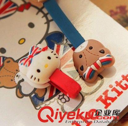 日用百貨 英倫風(fēng) HELLO KITTY和她的小熊 紐扣式繞線器 綁線器 集線器 9g原始圖片2
