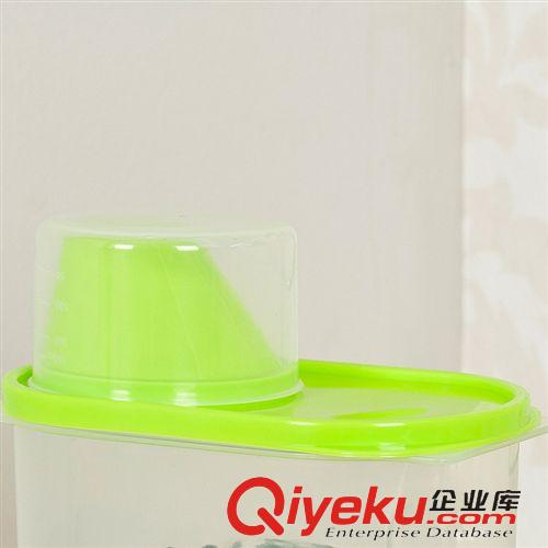 創意廚房 大號有蓋密封雜糧儲物罐 易傾倒kj收納罐 廚房收納194g原始圖片2