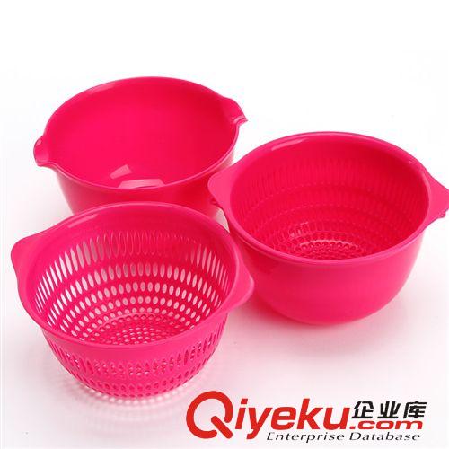 創意廚房 瀝水籃果蔬瀝水篩 雙層果蔬滴水篩洗菜籃水果筐 廚房創意家居90g原始圖片3