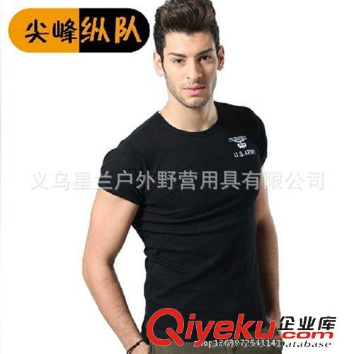 特價(jià)清倉(cāng) 尖峰縱隊(duì)新品春裝瘋搶戶外緊身修身純棉T恤特種兵速干圓領(lǐng)短袖t恤
