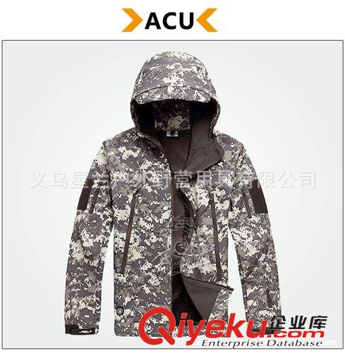 鯊魚皮沖鋒衣褲 美軍戶外TAD秋冬戶外鯊魚皮軟殼沖鋒衣 防水防風保暖男士登山服原始圖片3