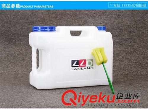 塑料桶 LAN LAND 18L戶外飲用水四方水桶 車載儲水桶 食品級PE加厚裝水桶原始圖片3
