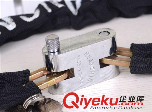 精品推薦 9元9貨源 方頭葉片錳鋼鏈條鎖 防盜摩托車鎖 歡迎購買原始圖片2
