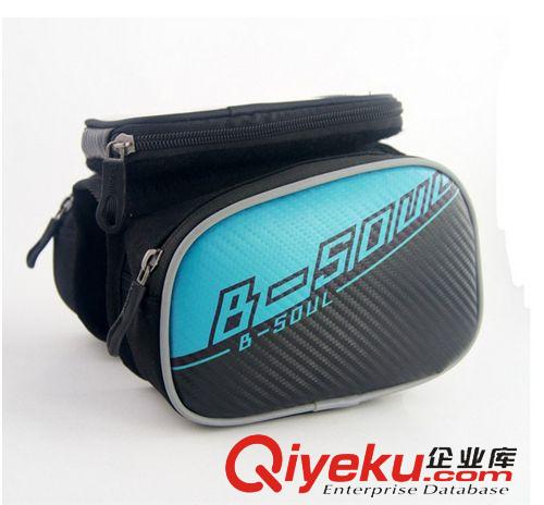 自行車包/前包/上管包/坐墊包/背包 新品b-soul山地車自行車皮革橫梁前包車管上管包前梁包騎行裝備原始圖片2