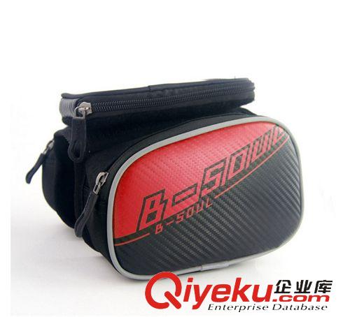 自行車包/前包/上管包/坐墊包/背包 新品b-soul山地車自行車皮革橫梁前包車管上管包前梁包騎行裝備原始圖片3