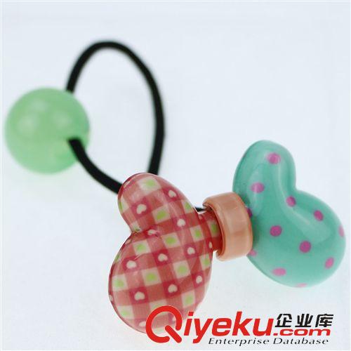 2元至多元精品店 新款雙頭糖果色頭繩環(huán)保樹脂料發(fā)圈頭飾義烏精品批發(fā)tj熱賣