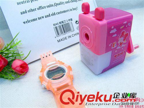 文體用品 創(chuàng)意手表手搖式轉(zhuǎn)筆刀兩件套辦公用品十元店貨源百貨義烏批發(fā)原始圖片3