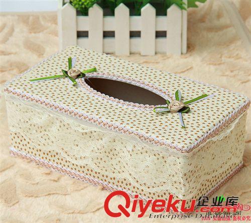 收納用品 塑料蕾絲布藝花邊紙巾盒 抽紙盒 9.9 十元店貨源  義烏百貨批發原始圖片3