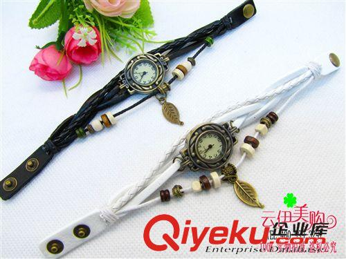 鬧鐘 手表 韓版復古樹葉學生手鏈手表  十元店貨源    義烏精品批發原始圖片2