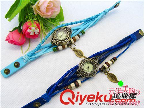 鬧鐘 手表 韓版復古樹葉學生手鏈手表  十元店貨源    義烏精品批發原始圖片3