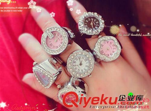 鬧鐘 手表 潮流戒指表 翻蓋 指環(huán)手表 男女表 十元店貨源  義烏精品批發(fā)