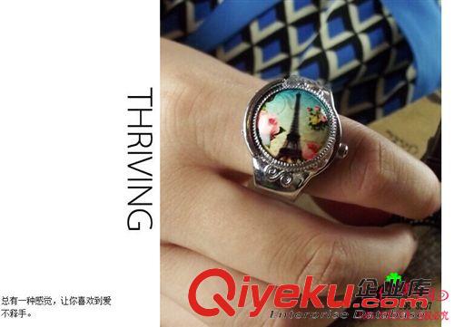 鬧鐘 手表 韓版創意翻蓋戒指學生手表 戒指表 裝飾品 十元店貨源 義烏批發原始圖片2