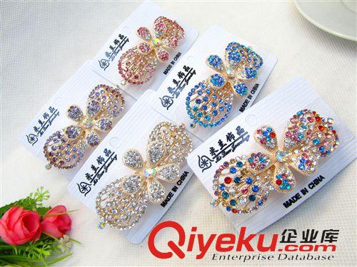飾品 新款水鉆拱夾平夾彈簧夾頭飾混色十元店貨源 義烏精品批發原始圖片2