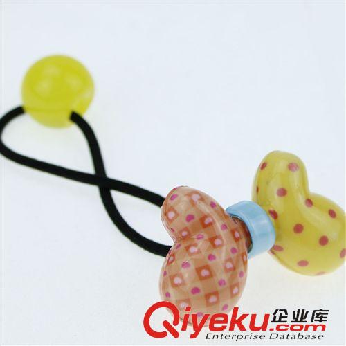 飾品 新款亞克力蝴蝶結頭繩 女孩頭繩 皮筋 義烏精品批發 廠家直銷原始圖片2