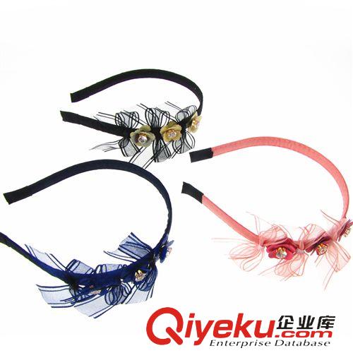 飾品 韓新款女孩蝴蝶結頭箍fk頭飾 發(fā)箍十元店貨源 義烏精品批發(fā)原始圖片2