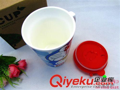水杯 創意卡通陶瓷杯子 帶蓋水杯 9.9 十元店貨源  義烏百貨批發原始圖片3