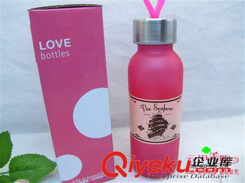 水杯 直銷卡通玻璃磨砂杯 學生手提杯子9.9十元店貨源 義烏精品批發