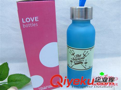 水杯 直銷卡通玻璃磨砂杯 學生手提杯子9.9十元店貨源 義烏精品批發