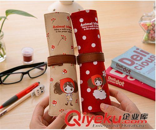 收納用品 文具盒大容量帆布簡(jiǎn)約普拉卷卷鉛筆袋 9.9 十元店貨源 義烏批發(fā)原始圖片2