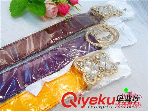 腰帶 百搭時尚女式休閑鑲鉆腰帶 女士新款漆面皮帶 9.9 十元店貨源百貨原始圖片3
