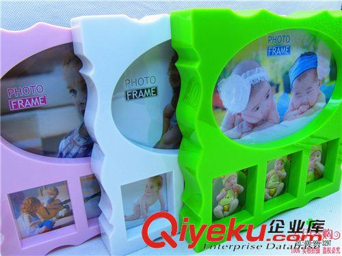 相框 義烏工藝品批發(fā)  7寸動(dòng)物相框 卡通塑料花邊相框  十元店貨源
