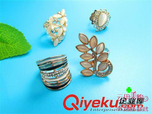 工藝品禮品 爆款日韓鑲鉆混款戒指  十元店貨源 義烏精品批發 首飾 混款發貨原始圖片2