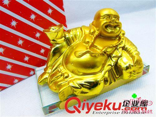 工藝品禮品 爆款鍍金佛像 車載帶座金佛 車用彌勒佛 十元店貨源 義烏精品批發原始圖片2