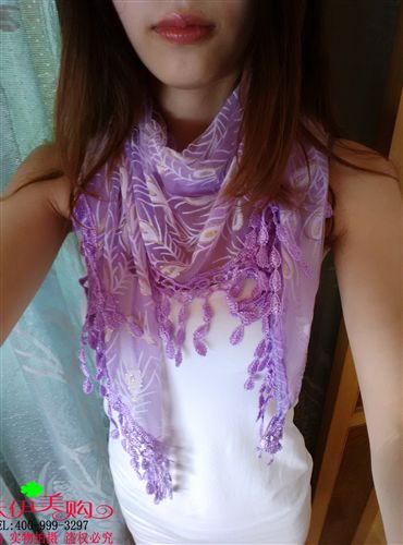帽子、絲巾 直銷女士多用雪紡圍巾 防紫外線 多色混批 義烏十元精品百貨批發原始圖片2