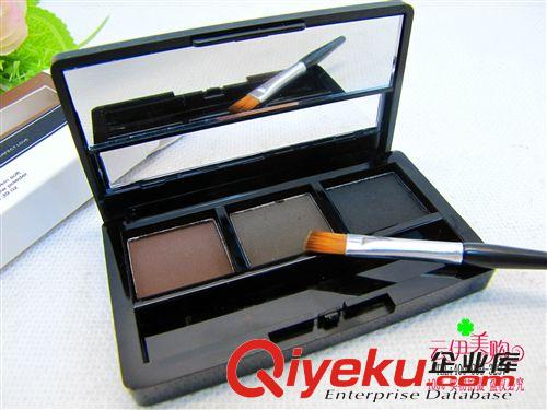 化妝品 彩妝三色眉粉 易上色持久自然  十元店貨源 義烏批發(fā)   可掛版