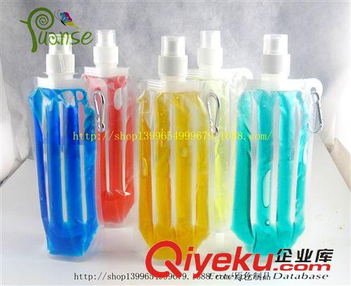 創(chuàng)新水袋 廠家直銷便攜式精美折疊水袋戶外水壺登山折疊水袋大口款