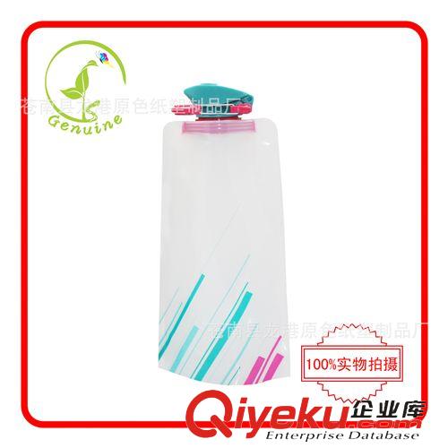 創(chuàng)新水袋 廠家直銷便攜式精美折疊水袋戶外水壺登山折疊水袋大口款原始圖片3