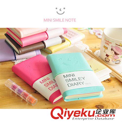 日韓文具 促銷價(jià) 韓國(guó)文具 多彩迷你笑臉皮套本/記事本/筆記本一件代發(fā)原始圖片3