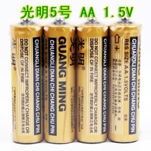 熱銷產(chǎn)品 tjzp光明5號干電池 碳性電AA電池 玩具電池1.5V AA