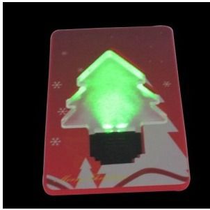 LED照明燈 圣誕禮品 新款圣誕樹卡片燈 LED卡片燈 便攜彩色卡片燈 小禮物原始圖片3