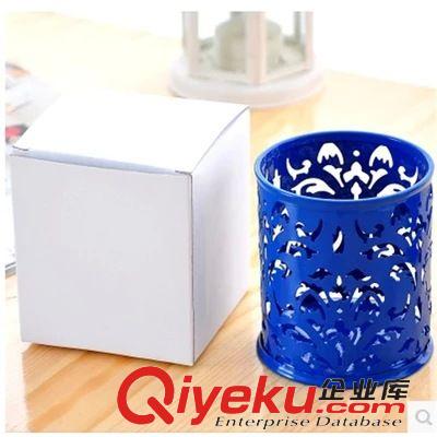 文具禮品 Y001日韓文具創(chuàng)意鏤空網(wǎng)格花紋筆筒 韓國時尚擺件多功能收納桶