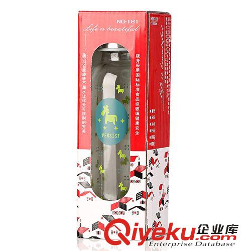 新品上市 動物玻璃杯 卡通防漏運動學生水杯子  杯蓋帶提繩隨手杯  253g原始圖片3