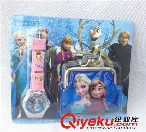 卡通圖案分類(lèi) 冰雪奇緣手表鐵扣錢(qián)包套裝兒童手表盒裝手表套裝卡通手表套裝